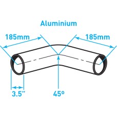 Exhaust Elbow 45º Bend, ​Aluminized Steel - 3.5"